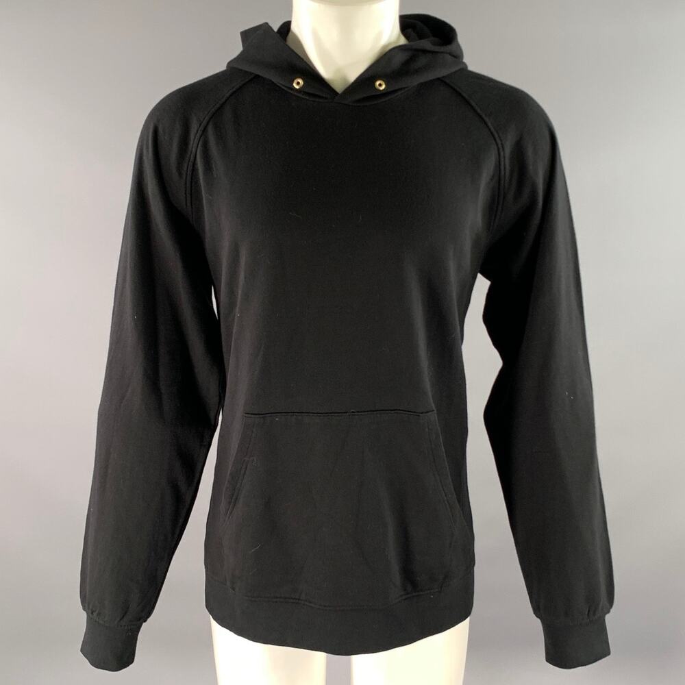 VISVIM Size XL Black Wash Cotton Hoodie Sweatshirt